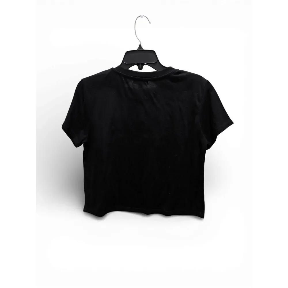Black Graphic Crop Tee • “Super” Logo • Streetwear Vibes • Size L - Picture 10 of 11